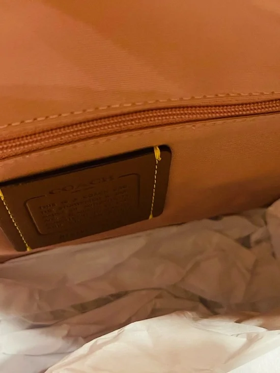 COACH Large Powder Pink Rowan Satchel with Matching Pouch - Picture 5 of 5